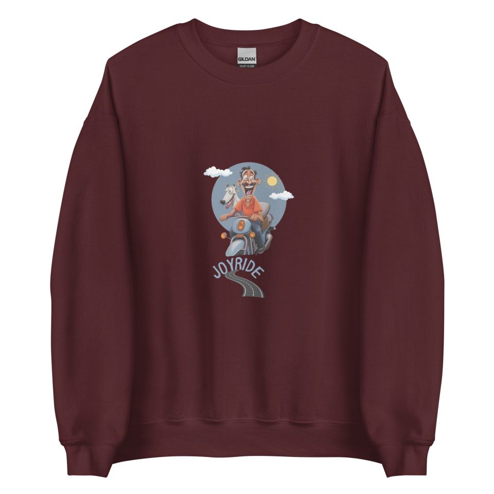 Unisex Crew Neck Sweatshirt Maroon Front 65476e049ce27.jpg