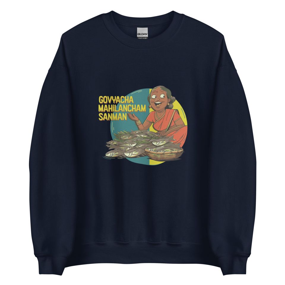 Unisex Crew Neck Sweatshirt Navy Front 6538b7e8da270.jpg