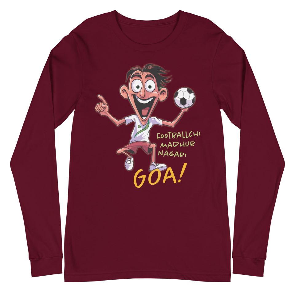 Unisex Long Sleeve Tee Maroon Front 6502d3bcaaf07.jpg