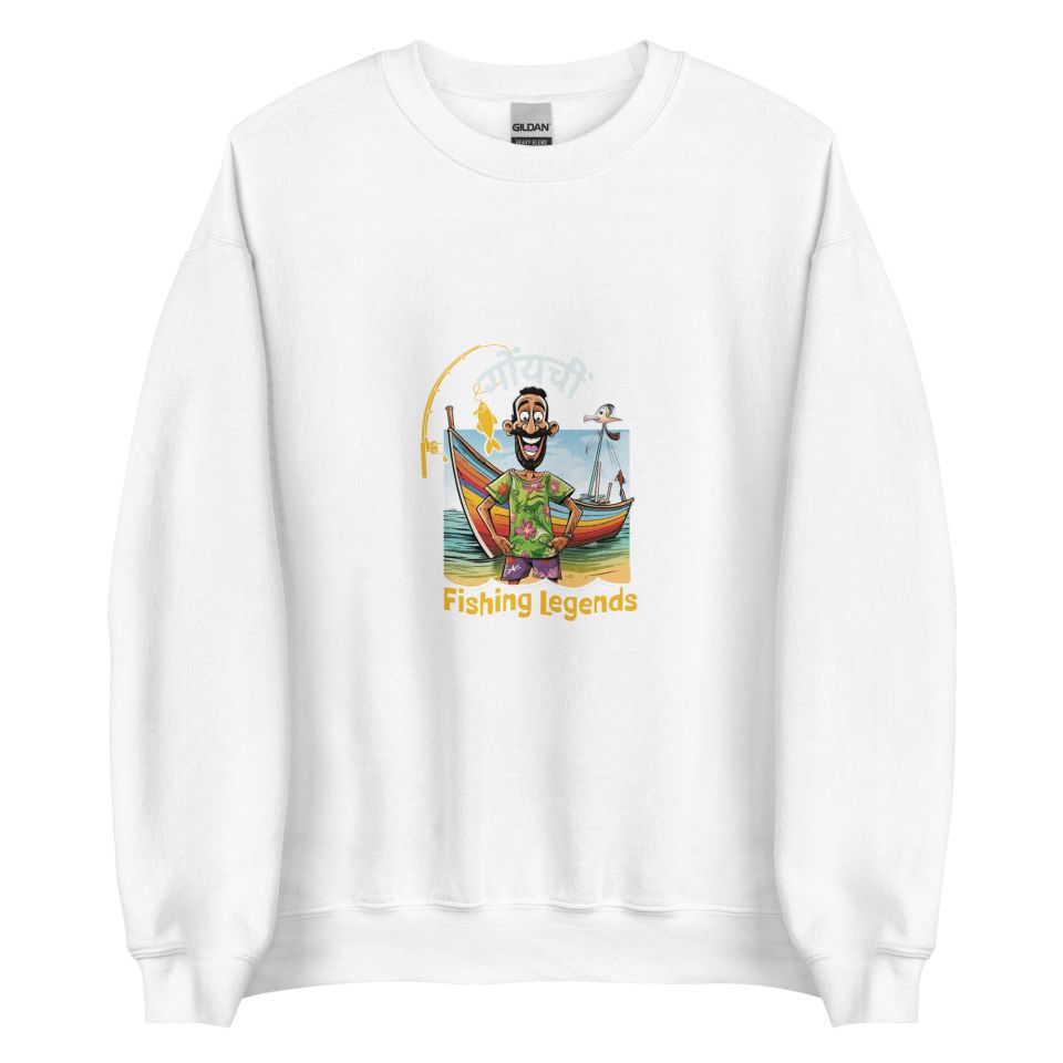 Unisex Crew Neck Sweatshirt White Front 653e8943083fe.jpg