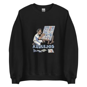 Unisex Crew Neck Sweatshirt Black Front 653cb47f589f5.jpg