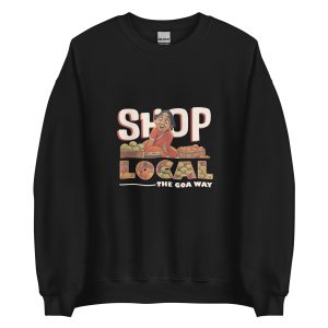 Unisex Crew Neck Sweatshirt Black Front 653cbc61357d4.jpg