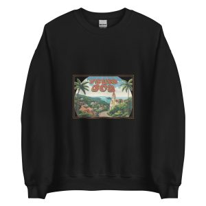Unisex Crew Neck Sweatshirt Black Front 653d45bc06dd3.jpg